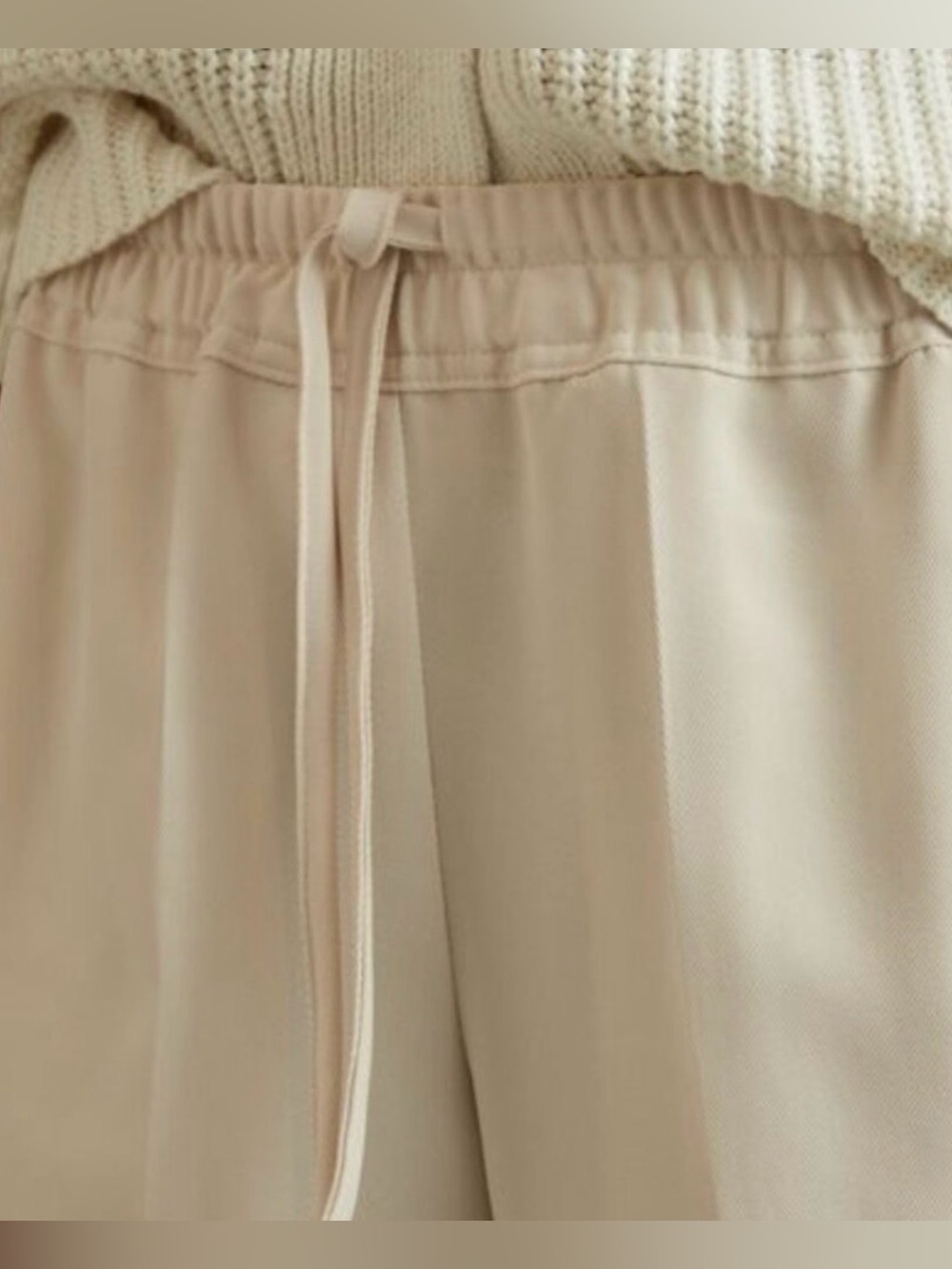 NWT Reiss Hailey Pull On Drawstring Trouser in Cream Size 4 US - Picture 4 of 11